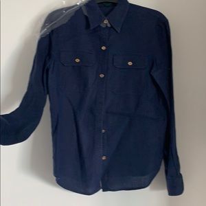 Ralph Lauren navy blue linen shirt